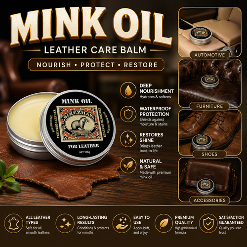 Mink oil leather - mink,