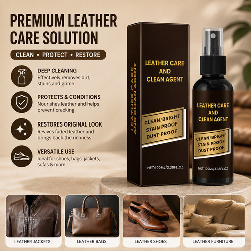 100 200ml leather cleaner - leather,