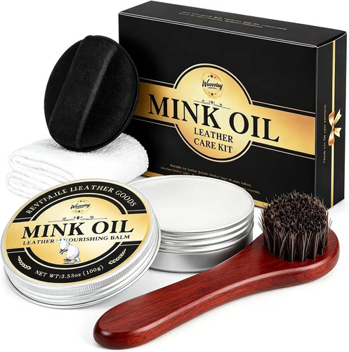 Mink oil leather - mink,