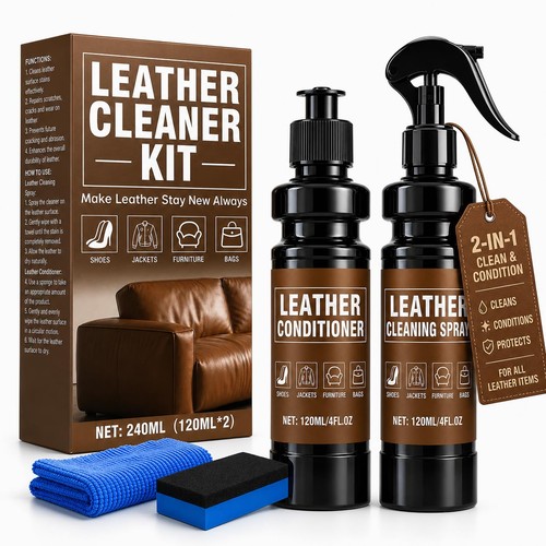 Leather cleaner and - leather,
