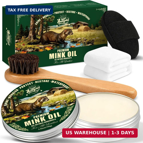 Mink oil leather - mink,