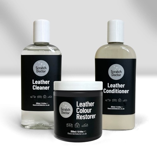 Dark grey leather cleaner - dark,