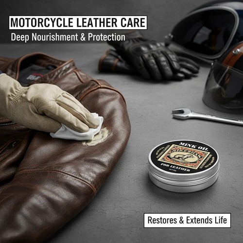 Mink oil leather care cream - mink,