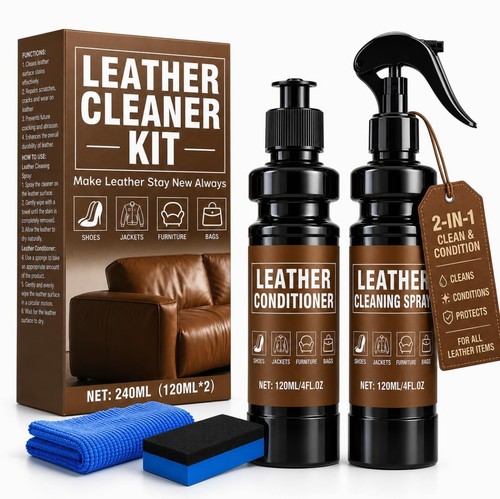 Leather cleaner and - leather,